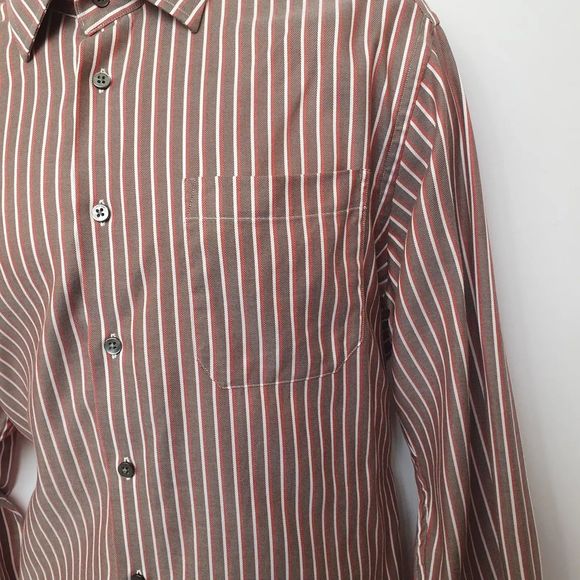 Mens Shirt Marks Spencer Collezione Long Sleeve Mulicoloured Stripes UK Large - Picture 4 of 7